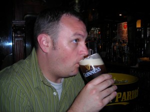 Sipping a Guinness in Ireland